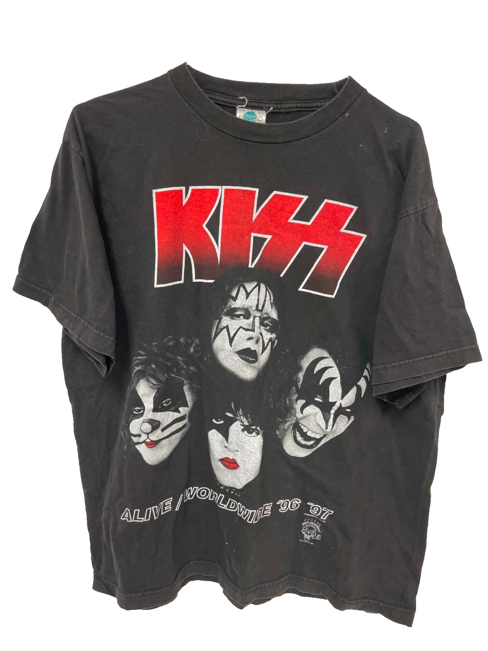 Vintage 1996 KISS Alive Worldwide Tour Shirt XL Tour Champ 90s Band Concert Tee
